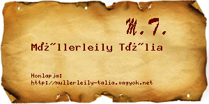 Müllerleily Tália névjegykártya